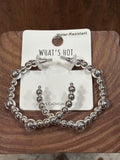 Crystal Accented Beaded Hoop