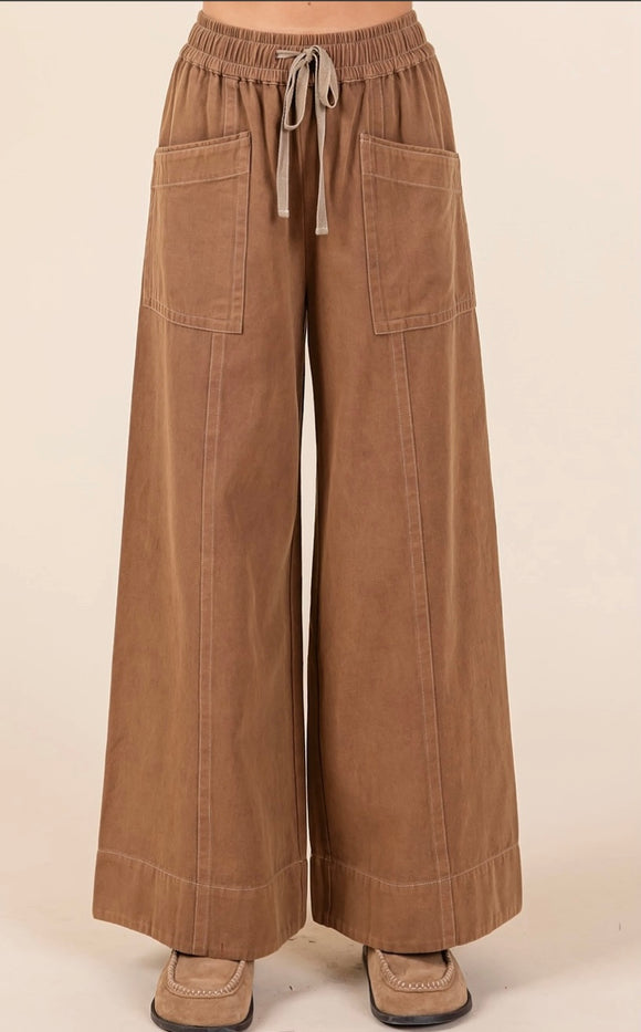 Brown Wide Leg Pant