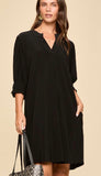 Liz Petal Dress/ Black