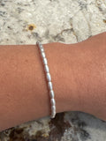 Water Resistant Matte Oval Stretch Bracelet