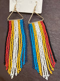 Long Beaded Dangle Earring