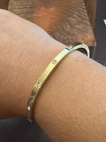 Flush Set Hinged Bangle Bracelet