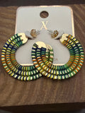 Threaded Hoop Earrings