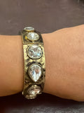 Multi Shape Rhinestone Stretch Bracelet/ Clear