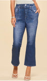 Zenim Crop Boot Cut Pull On Pant
