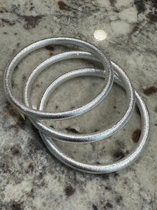 Water Resistant Textured Bangle Bracelet