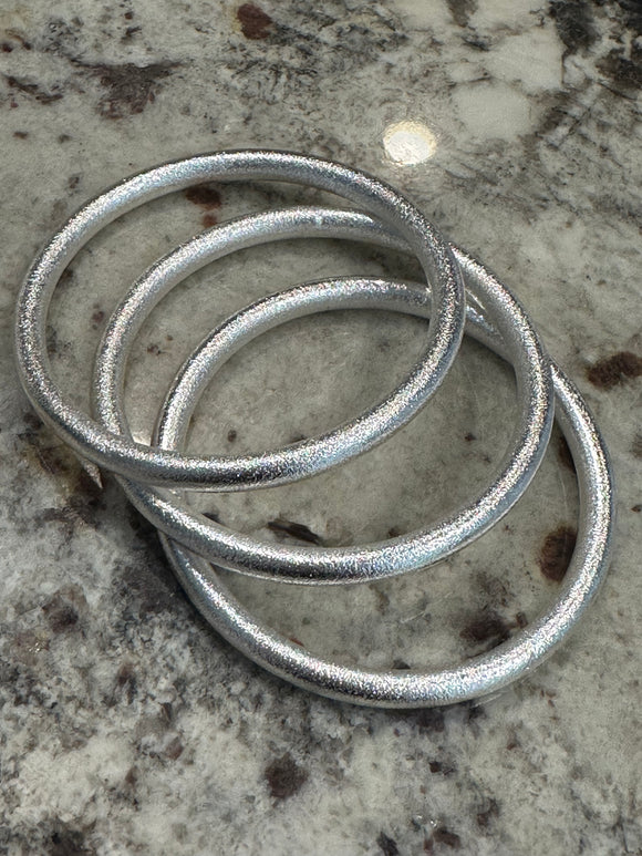 Water Resistant Textured Bangle Bracelet