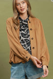 Suede Bubble Jacket/Camel