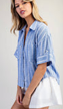 Striped Rounded Hem Top