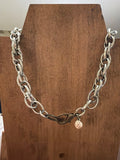 Pave Rhinestone Shield Necklace