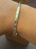 Flush Set Hinged Bangle Bracelet