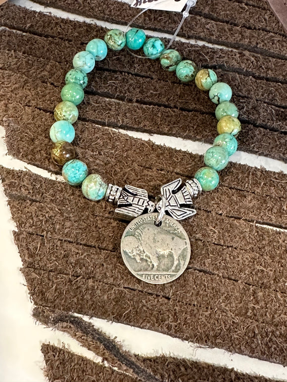 BUFFALO NICKEL STRETCH BRACELET
