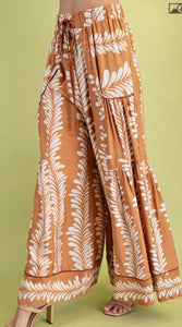 Printed Wide Leg Pant