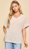 Textured Knit Top/Oatmeal
