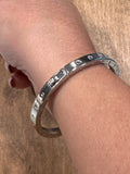 Flush Set Hinged Bangle Bracelet