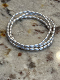 Water Resistant Matte Oval Stretch Bracelet