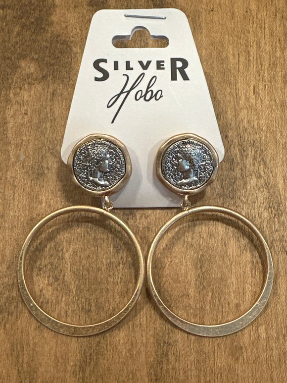 Textured Hoop Dangle