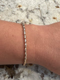 Water Resistant Matte Oval Stretch Bracelet