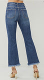Risen High Rise Raw Hem Ankle Bootcut Jean