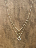Dainty Double Club Necklace