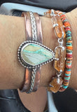 Copper Variscite Cuff Bracelet