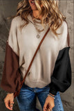 Colorblock Ribbed Trim Sweater