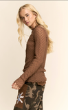 Lace Layering Top/ Walnut