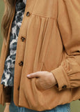 Suede Bubble Jacket/Camel