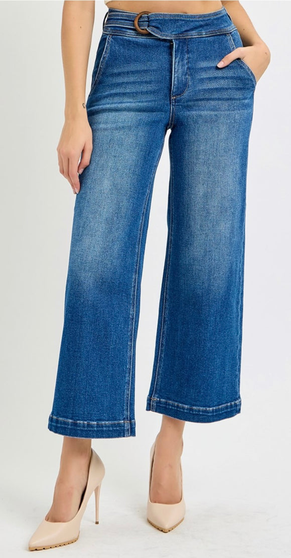 Risen Belted Wide Leg Crop