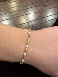 Water Resistant Pearl Cube Bracelet