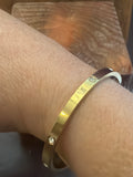 Flush Set Hinged Bangle Bracelet