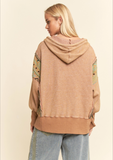 Heavy Waffle Knit Star Hoodie