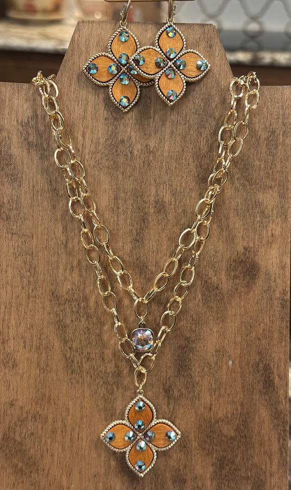 Clover Austrian Crystal Earrings