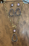 Purple Tube Bead Austrian Crystal Necklace