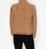 Denim Hot fix Jacket/ Brown