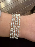 Water Resistant Pearl Cube Bracelet