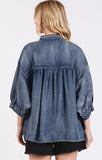 Dark Tencel Button Down