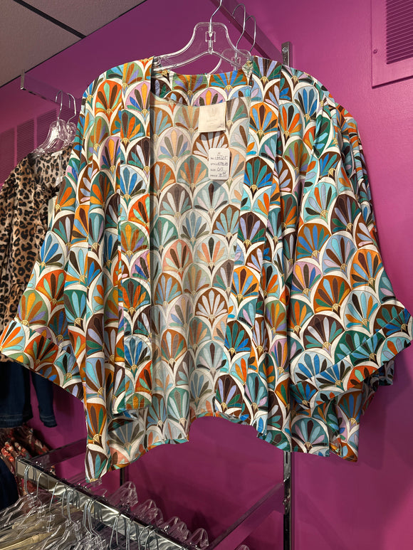 Fresco Fans Shirt Kimono