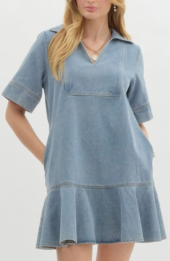 Light Blue Denim Dress