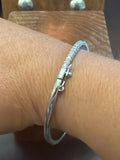 Prong Set Hinged Bangle