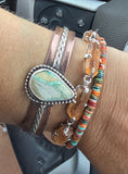 Copper Variscite Cuff Bracelet