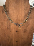 Netted Crystal Drop Necklace