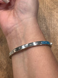 Flush Set Hinged Bangle Bracelet