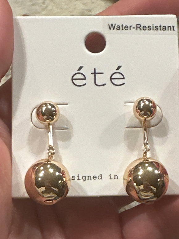 Water Resistant Short Ball Dangle Earring