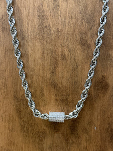 Pave Barrel Necklace