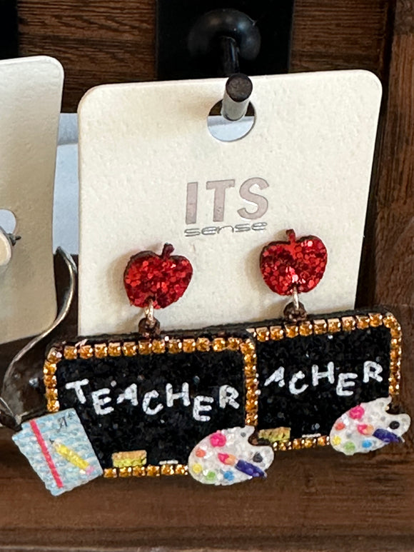 CHALKBOARD TEACHER EARRING