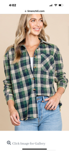 Plaid Mineral Wash Button Down Shirt