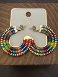 Threaded Hoop Earrings