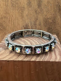 Small Rhinestone Metal Stretch Bracelet