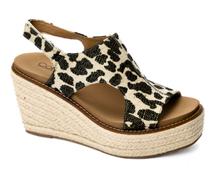 Corky’s Freddie Metallic Leopard Wedge